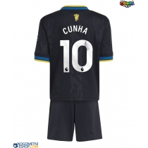 Otroški Nogometni dresi Manchester United Matheus Cunha #10 Tretji 2025-26 Kratek Rokav (+ Kratke hlače)